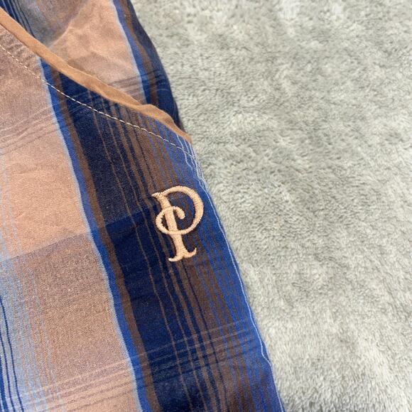 Pendleton Plaid Boxer Shorts Drawstring Waist Men's Size Medium Blue Brown - Picture 2 of 9